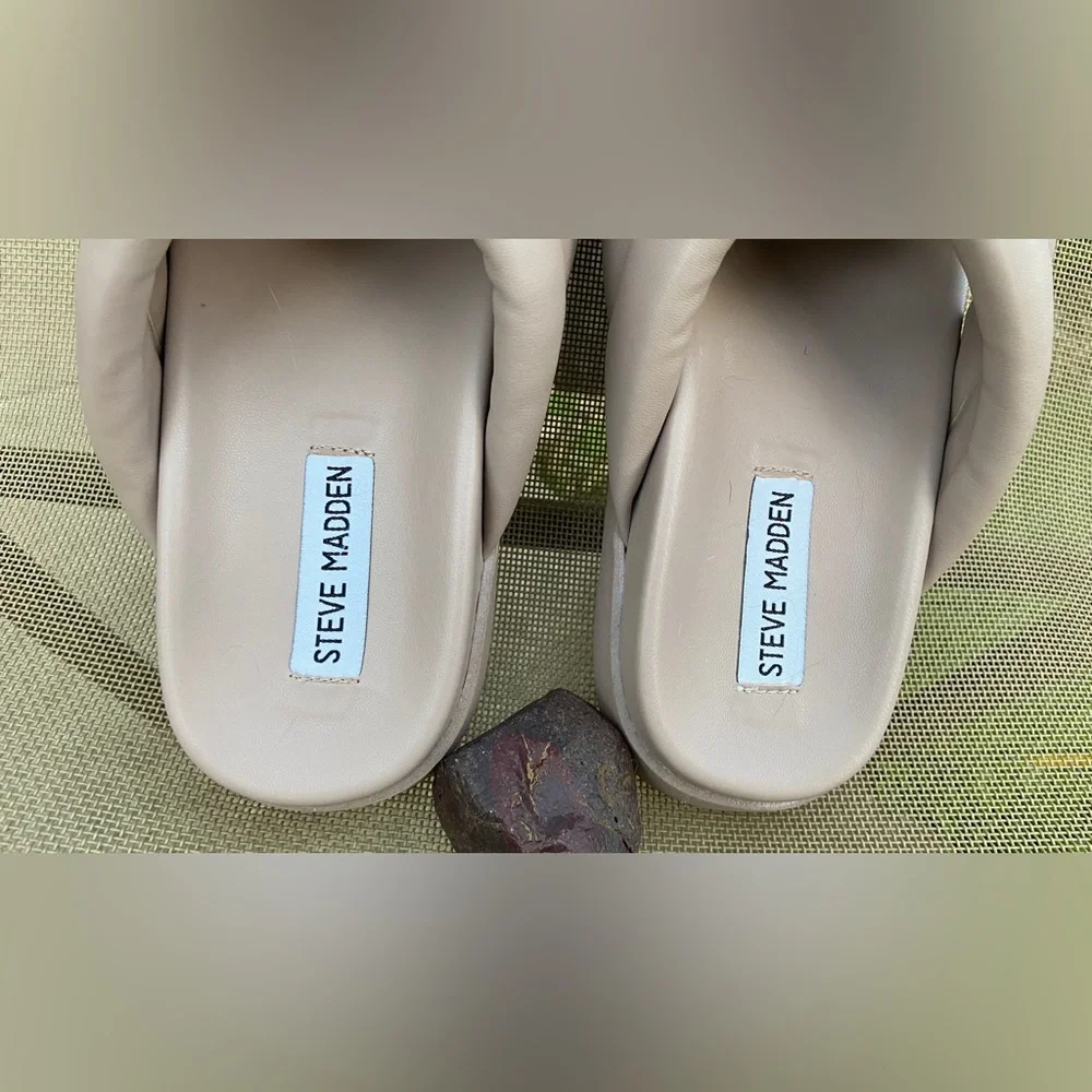 Gently-Worn Sz-8 Steve Madden Beige/Pink Chunky Sandals-No Scuffs/Stains/Flaws🙌 - Picture 13 of 16